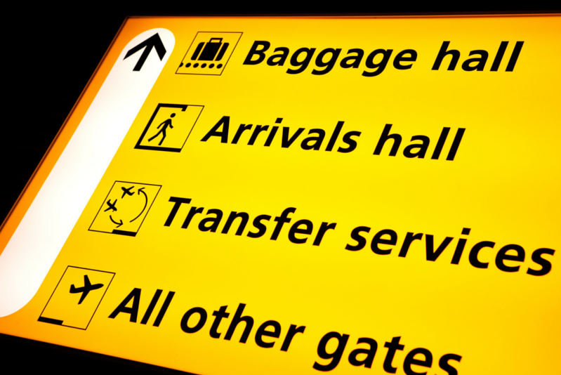Airport signage