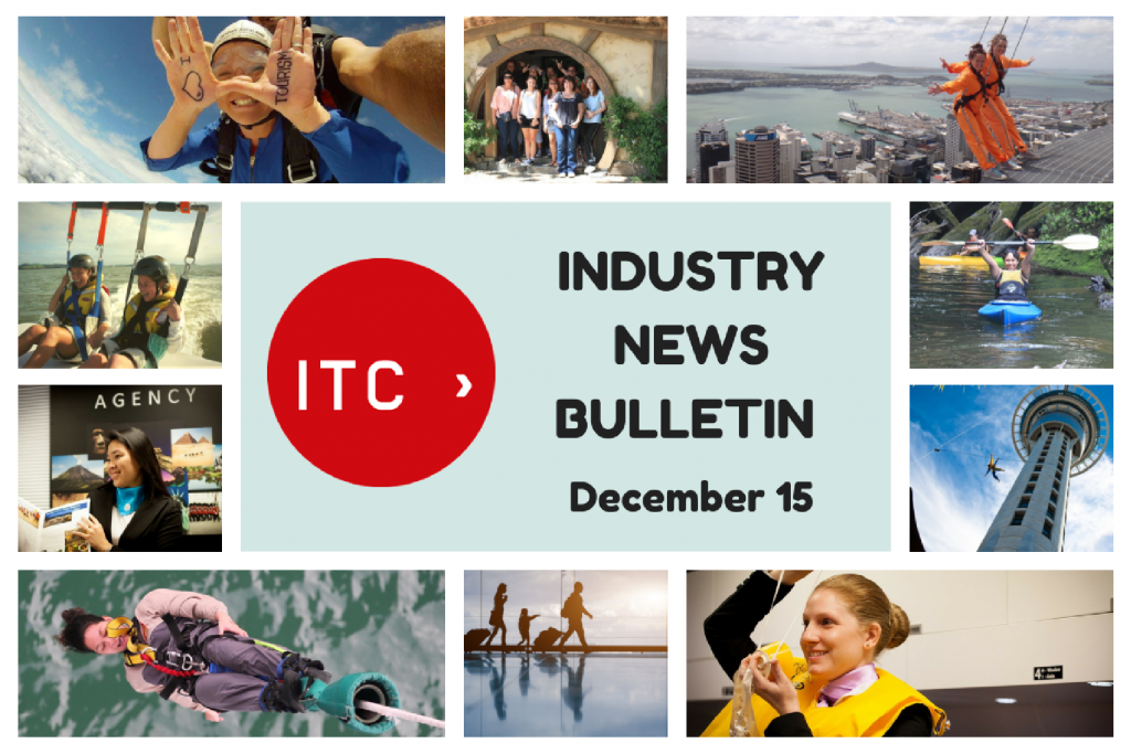 In this week's airline, travel and tourism news, New Zealand celebrates 15 years as Middle Earth, Air New Zealand releases a new safety video, and much more.