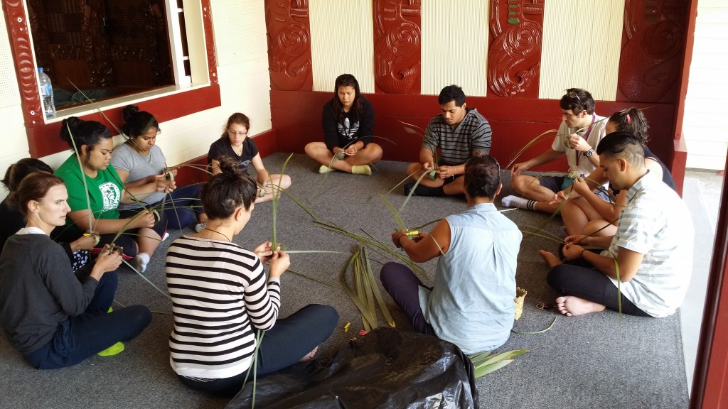 ITC students are taught traditional Maori Flax weaving