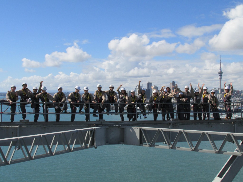 ITC Short Course students get a taste for adventure tourism at Auckland Bridge Climb & Bungy