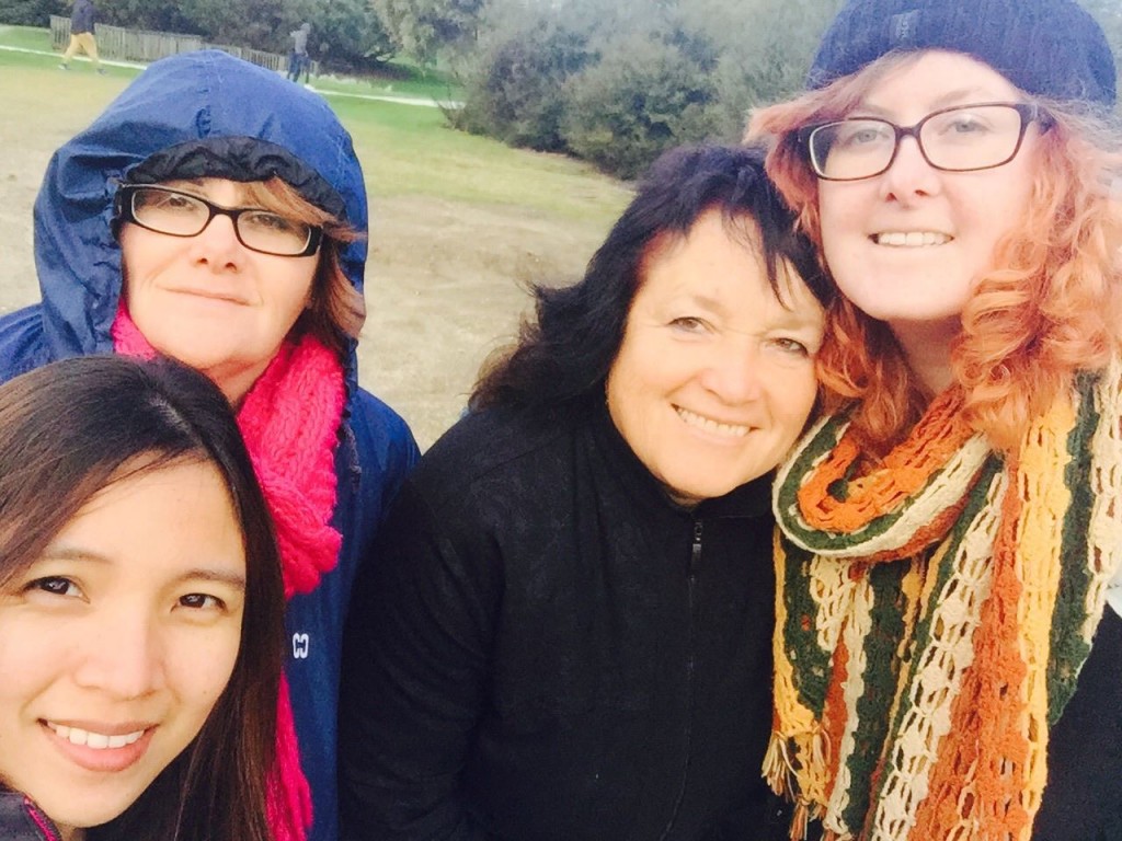 ITC student Kelsi (far right) with some of her classmates on the August Famil Trip to Rotorua and beyond.