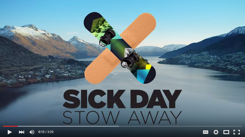 Sick Day Stow Away Queenstown campaign