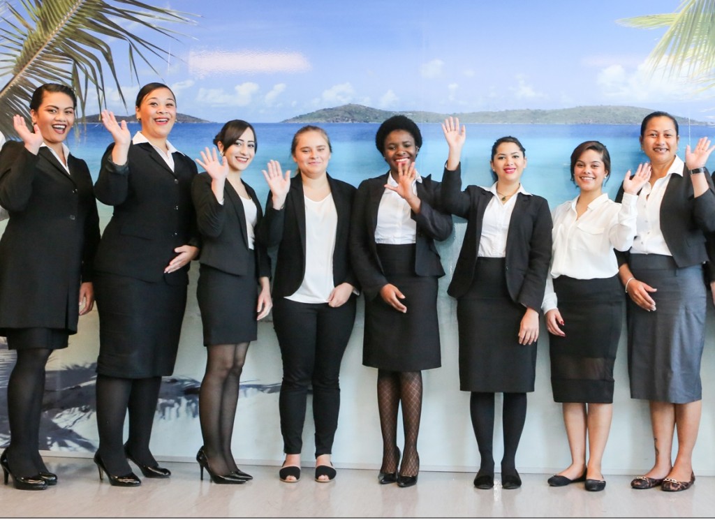 The International Travel College has a corporate black and white dress code so students look smart and professional every day. 
