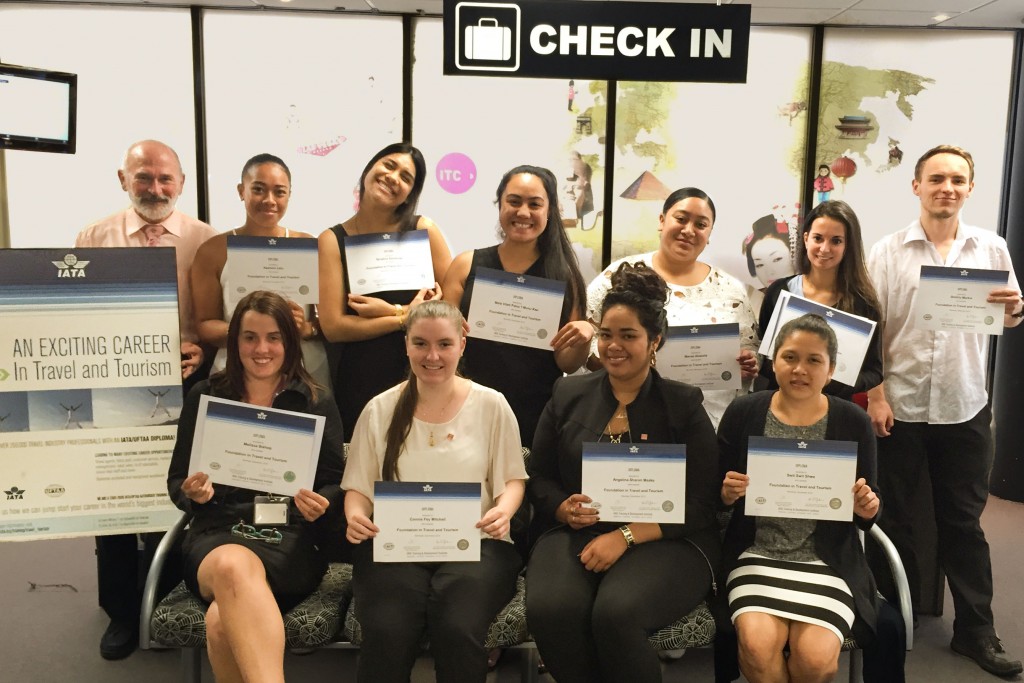 Several ITC students sat the IATA exam in December 2015. Here they are pictured with their certificates. 