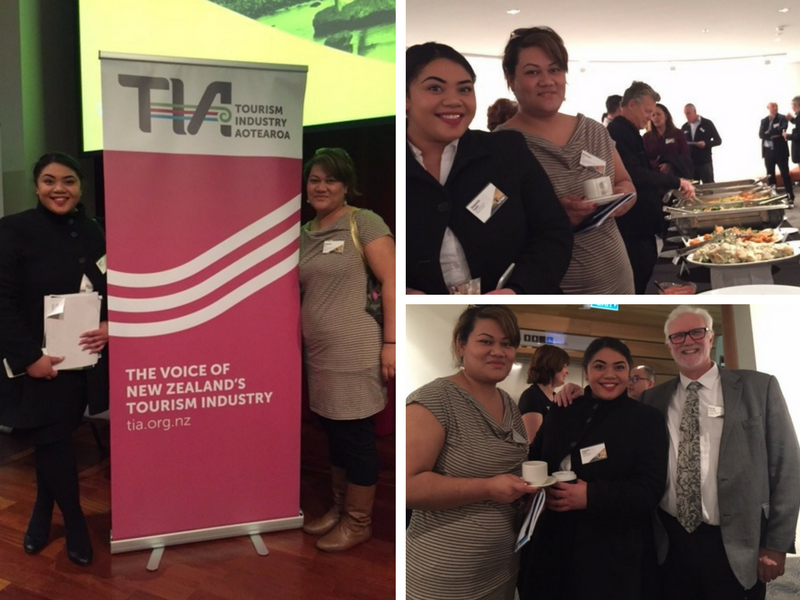 ITC students Meleane Teu and Alapasita Tupou recently attended the Discussing Tourism Auckland event. Here they are pictured together, and with ITC Managing Director Kerry Priestley. 